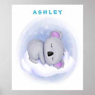 Póster Poster personalizado del bebé Koala