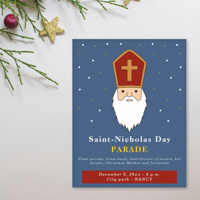 Póster Poster Personalizado del desfile de San Nicolás (Saint Nicholas Day Parade Custom Poster)