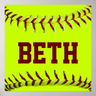 Póster Poster personalizado del softball