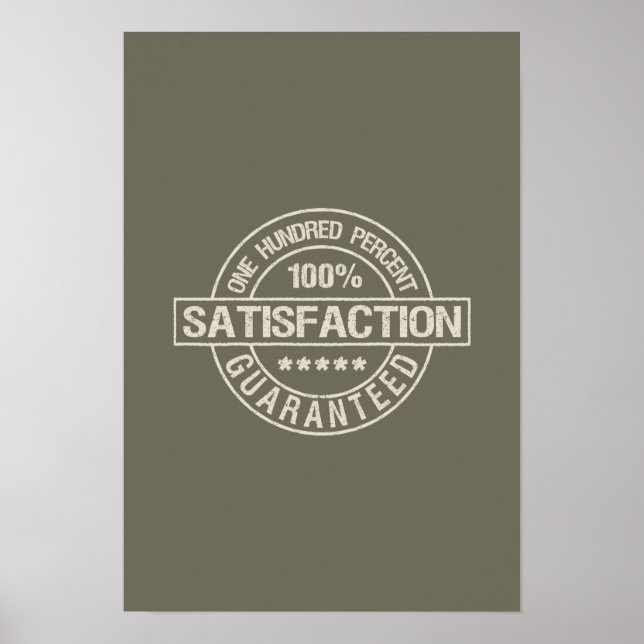 Póster POSTER personalizado GARANTIZADO DE SATISFACCIÓN (Frente)