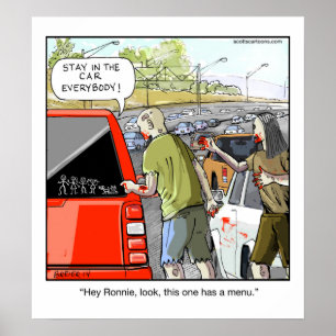 Póster Poster Personalizado gracioso - Zombie Minivan