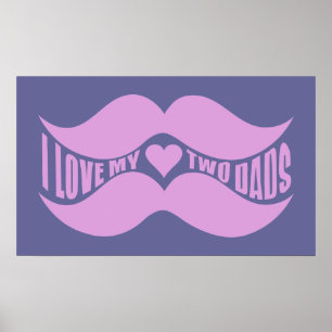 Póster Poster personalizado Mustaches Rosado