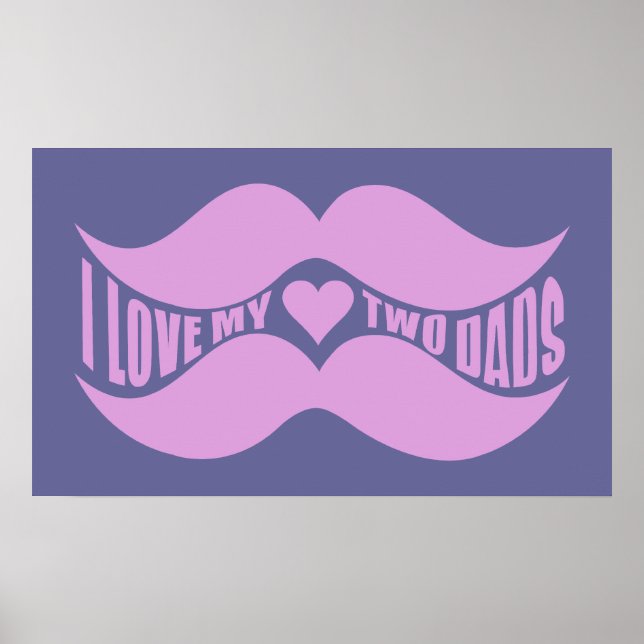 Póster Poster personalizado Mustaches Rosado (Frente)