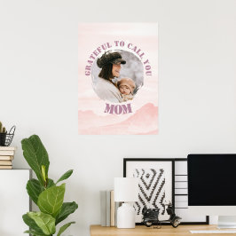 Póster Poster personalizado rosado para mamá