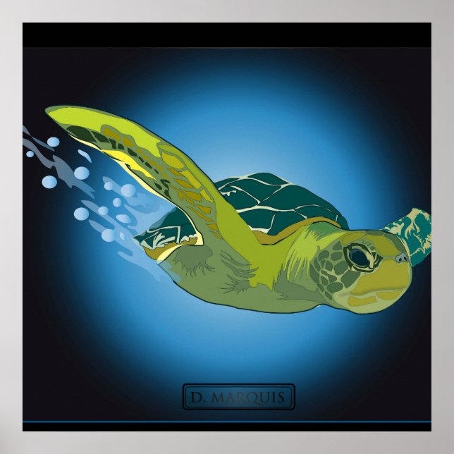 PÓSTER POSTER PERSONALIZADO - TORTUGA DE MAR (Frente)