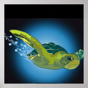 PÓSTER POSTER PERSONALIZADO - TORTUGA DE MAR