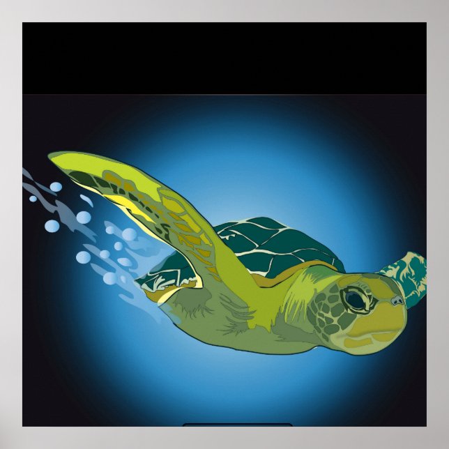 PÓSTER POSTER PERSONALIZADO - TORTUGA DE MAR (Frente)