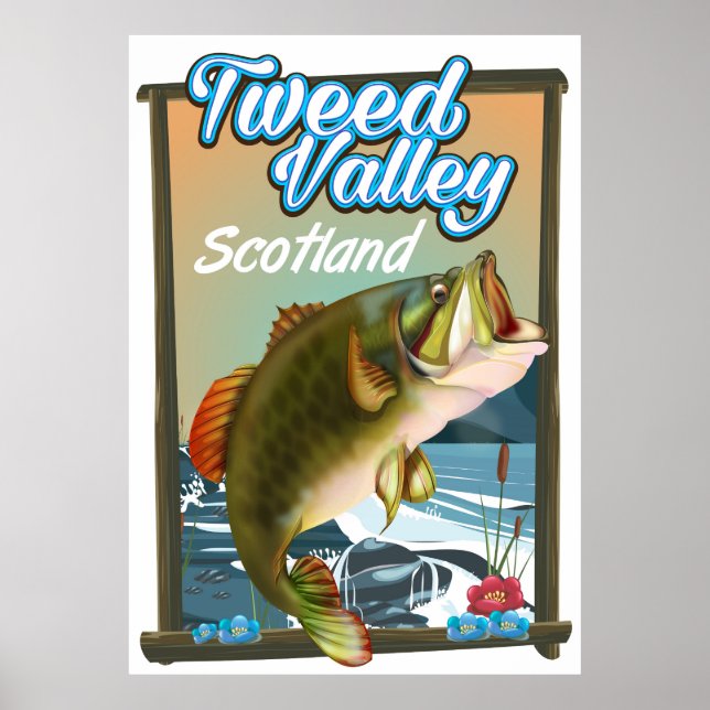 Póster Poster Pesquero de Tweed Valley Scotland (Frente)