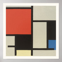 POSTER : PIET MONDRIAN : COMPOSICIÓN 1921