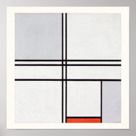 PÓSTER POSTER : PIET MONDRIAN : GRIS - ROJO 1935