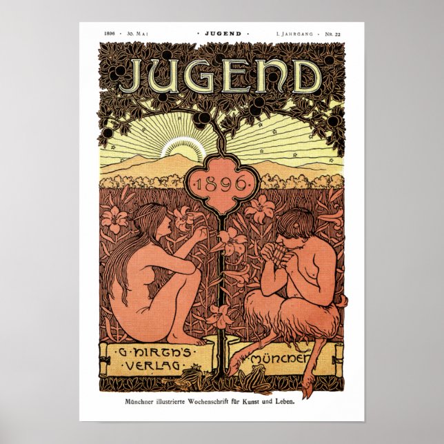Póster Poster: Pipes de Pan - Jugend Magazine mayo 1896 (Frente)
