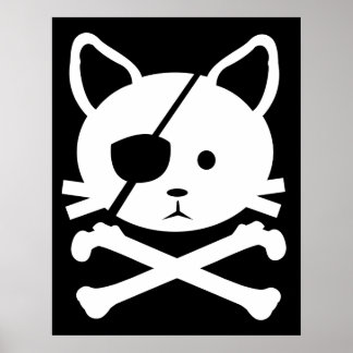 Póster Poster pirata de gato