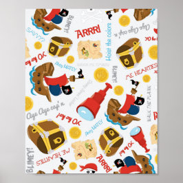 Póster Poster Pirata Fiesta de la isla del tesoro