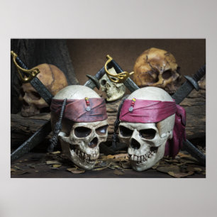 Póster Poster Pirate Skulls