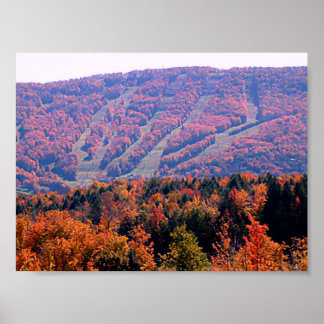 Póster Poster - Pistas de esquí de otoño