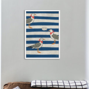 Póster Poster plana Minimalista de gaviota