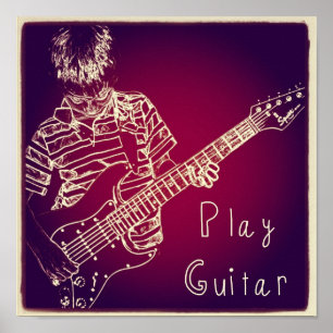 Póster poster "Play Guitar"