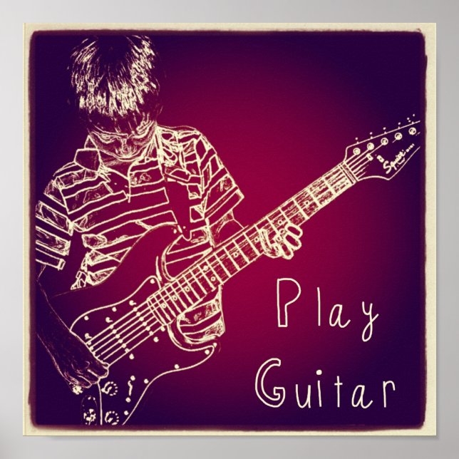 Póster poster "Play Guitar" (Frente)