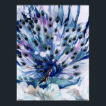 Póster Poster PMACarlson Peacock I<br><div class="desc">Un suelo con textura proporciona un funda para este orgulloso y llamativo pavo real. Póster.</div>