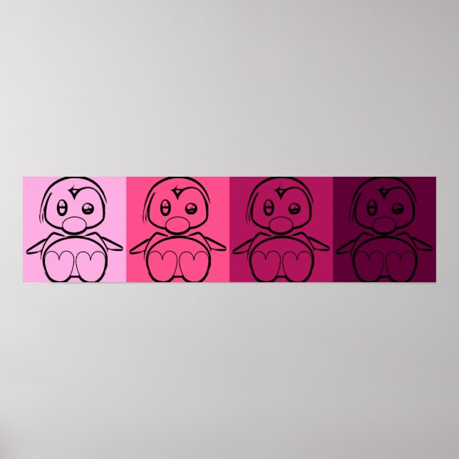 Póster Poster Pop Art Baby Tux (Frente)