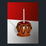 Póster Poster Pop Art Caramel Apple<br><div class="desc">Poster en una manzana de caramelo de arte pop adornada con chocolate - huella de arte digital</div>