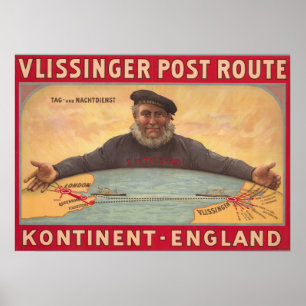 Póster Poster Portuario de Inglaterra y los Países Bajos