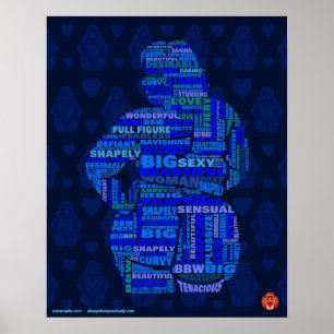 Póster Poster positivo 3 del mundo del cuerpo en azul