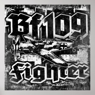Póster Poster Poster Bf 109