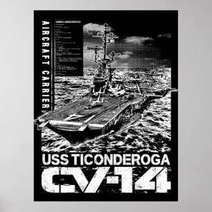 Póster Poster Poster de la compañía aérea Ticonderoga