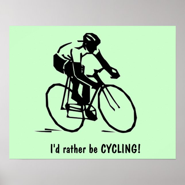 Póster Poster: Prefiero estar CICLISTA (Frente)
