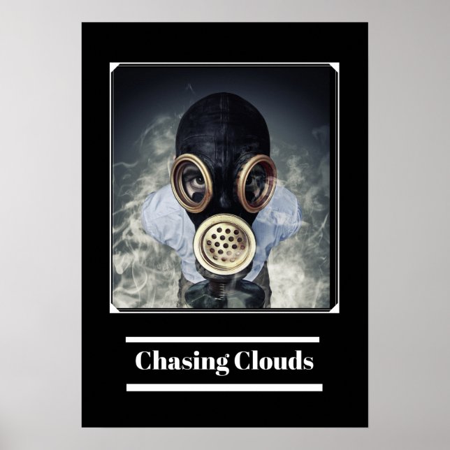 Póster Poster Premium Vape, hombre de máscara de gas (Frente)