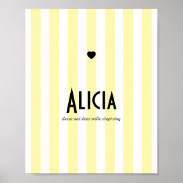 Póster POster prénom riviera jaune