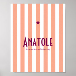 Póster Poster prénom Riviera Pêche