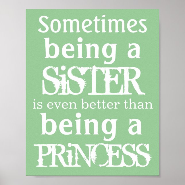 Póster Poster Princesa para hermanas (Frente)