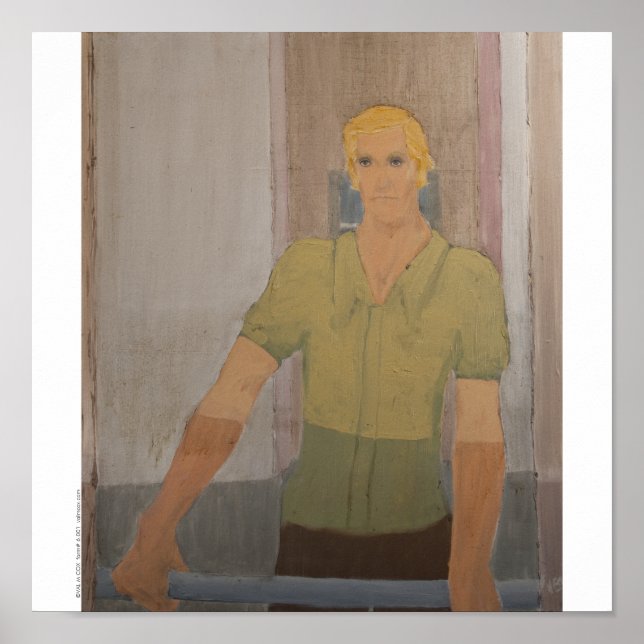 Póster Poster/Print: "Blond Man Green Shirt" (Frente)