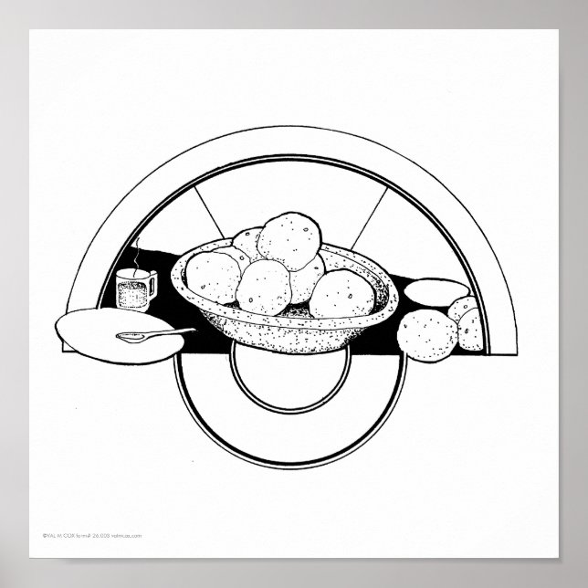 Póster Poster/Print: "Dishes/Grapefruit" (Frente)