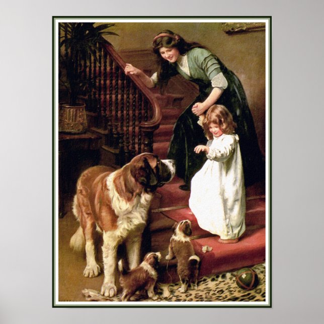 Póster Poster Print:  Good Night - with St. Bernard (Frente)