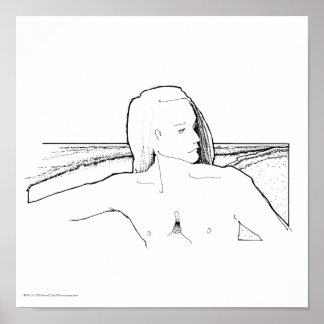 Póster Poster/Print: "Long Hair Man/Landscape"