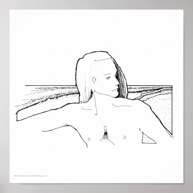 Póster Poster/Print: "Long Hair Man/Landscape" (Frente)