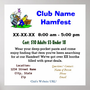 Póster ¡Poster promocional de Hamfest, Personalizar!