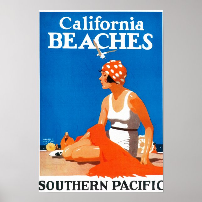 Póster Poster promocional de playas de California (Frente)