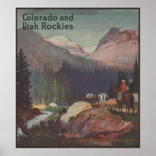 Póster Poster promocional del ferrocarril de Colorado
