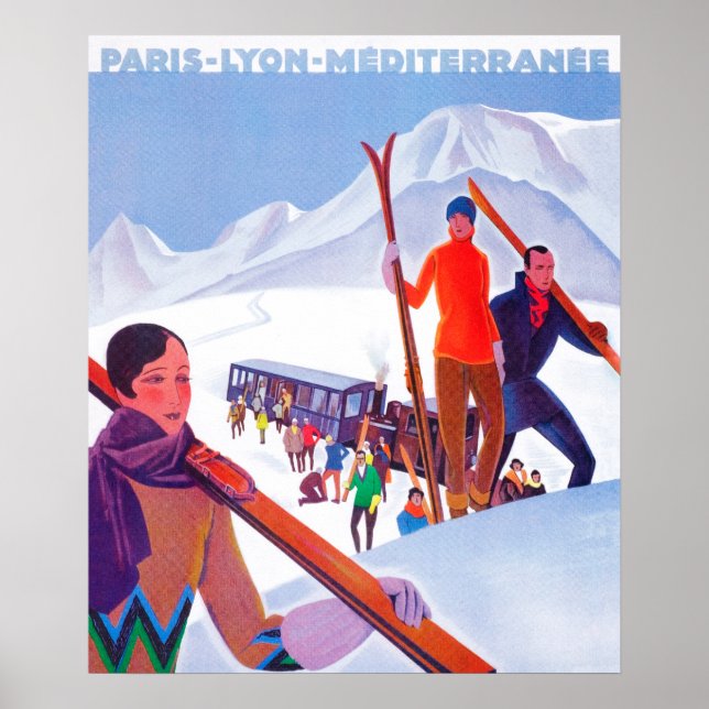 Póster POSTER Promocional del Ferrocarril PLM (Frente)