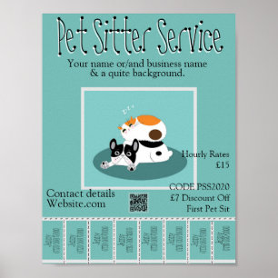 Póster Poster promocional Mascota Servicio de sitio Diseñ