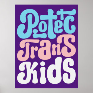 Póster Poster Proteger a los Niños Trans