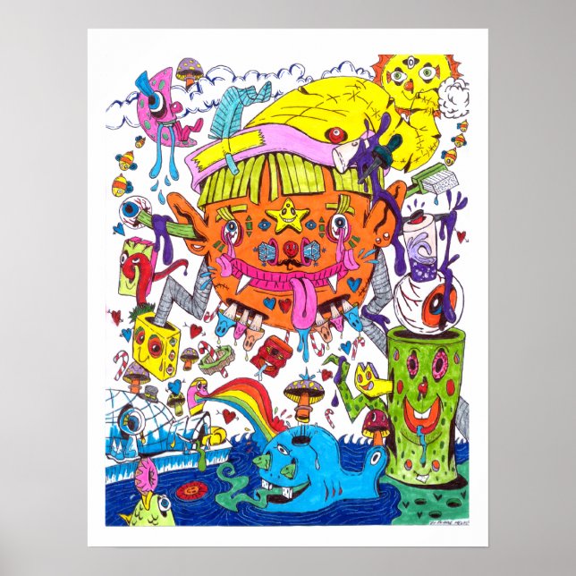 Póster Poster psicodélico #1 (Frente)