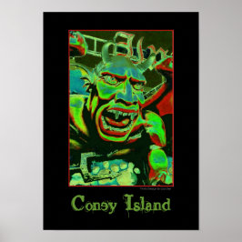 Póster Poster psicodélico de Dante's Inferno Spookhouse