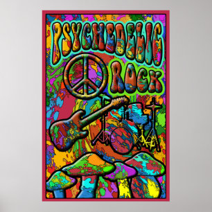 Póster Poster psicodélico de la roca