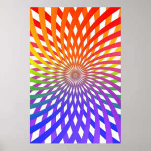 Póster Poster psicodélico: Espiral arco iris