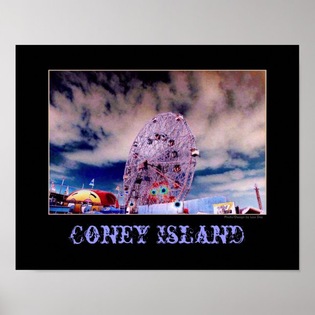 Póster poster psicodélico "Wonder Wheel & Sky" (Frente)